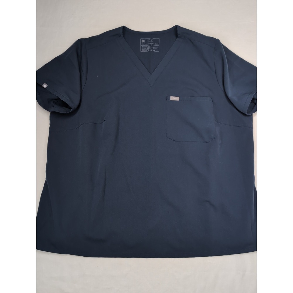 FIGS Women's 4XL Catarina Navy PO 6591 One Pocket scrub top Medical Tech Collect